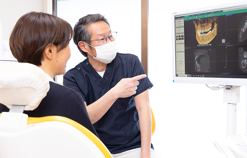 仮歯で行う見え方の確認